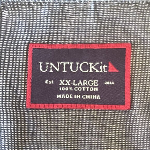 UNTUCKit Wrinkle Free Pio Cesare Shirt Mens Size XXL Blue Cotton‎ Essential - Picture 3 of 12